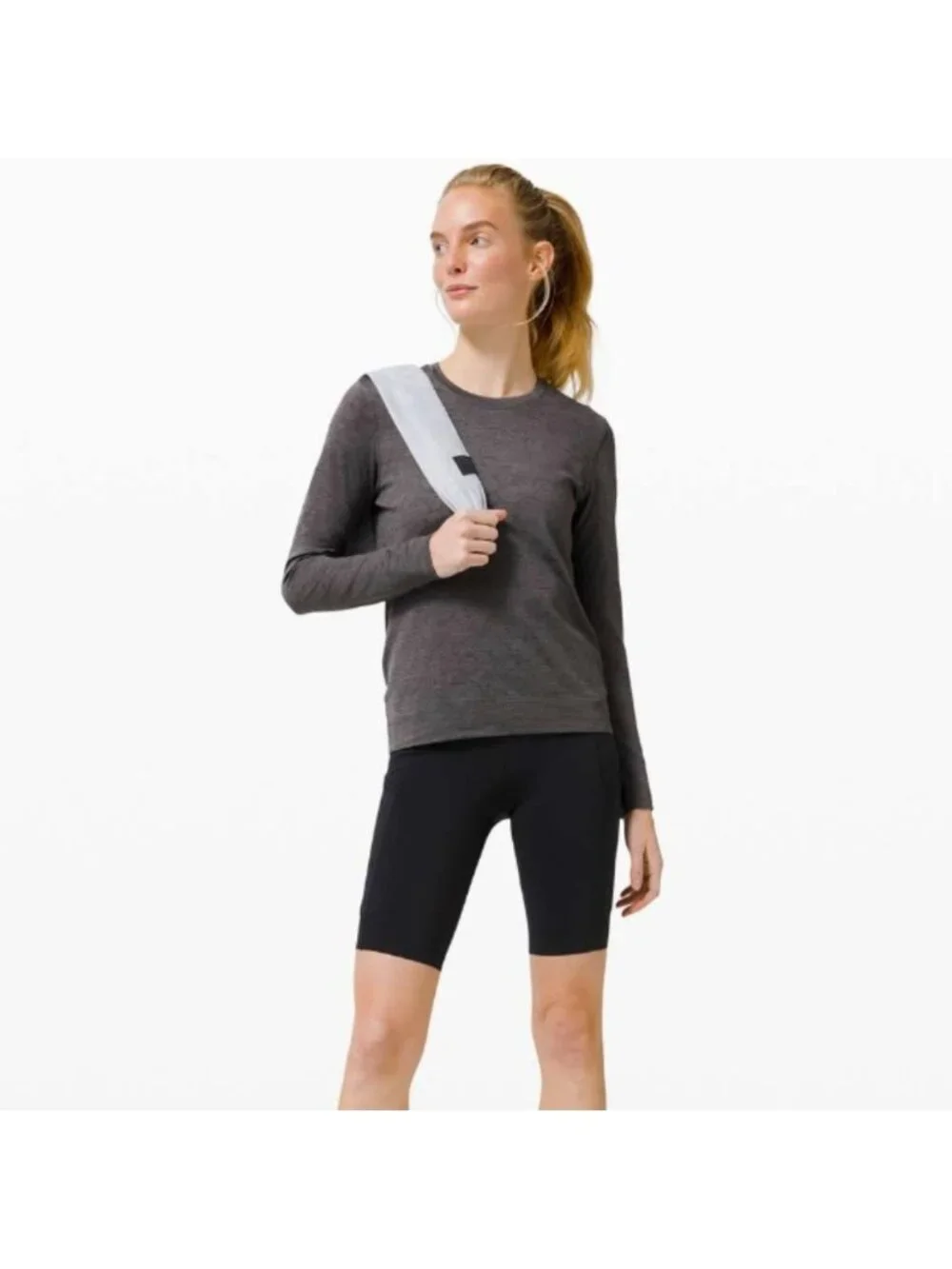 Lululemon Breeze By Long Sleeve Polar Spots Lunar Rock / Graphite Grey